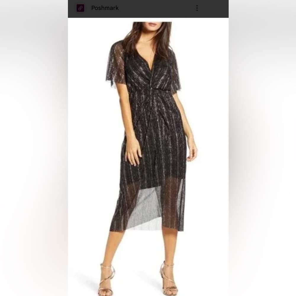 Elegant Black and Silver Women's Dress